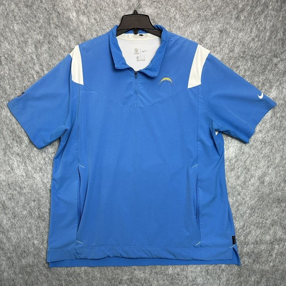 Los Angeles Chargers Nike‎ NFL On Field Sideline Shirt Pullover Mens Blue Vented - Picture 1 of 16